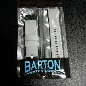 Barton Watch Bands -COOL GREY TOP / BLACK BOTTOM | ELITE SILICONE- 20MM
